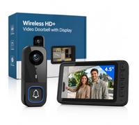 Sonnette sans Fil avec Camera avec écran IPS 4.5 étanche Exterieur 2.4GHZ | Interphone Video sans Fil Visiophone Pas WiFi Pas APP Portier Vision Nocturne Audio Bidirectionnel 120°