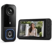 Sonnette sans Fil avec Camera Étanche IP65, Visiophone Interphone Video IPS 4,5 Pouces Ecran, Sonnette sans Fil Exterieur Etanche 120m Vision Nocturne, sans WiFi/sans App, Interphone Bidirectionnel