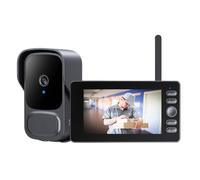 Sonnette sans Fil avec Caméra Exterieur Etanche Interphone avec Écran 4.3" | Sonnette Camera 4000 mAh Visiophone Vidéo 120° Humaine Détection Vision Nocturne Audio Bidirectionnel 2.4GHZ sans WiFi et APP