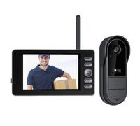Sonnette sans Fil avec Camera IP65 étanche Exterieur Bluetooth avec écran IPS de 4.3 Sonnette sans Abonnement 120° Vision Nocturne interphone Portier Video Audio Bidirectionnel,Pas WiFi,Pas APP