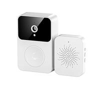 Sonnette sans Fil avec Caméra Sonnette Visuelle Intelligente 1080P HD Vision Nocturne,Audio Bidirectionnel Sonnette Vidéo à Distance sans Fil Intelligente WiFi Sonnette De SéCurité Rechargeable