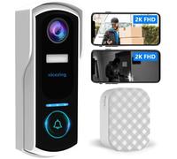 Sonnette sans Fil avec Camera UCOCARE 2K HD - Détection Humaine AI - Alarme Antivol - IP67 Étanche