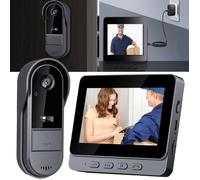 Sonnette sans Fil avec Camera Visiophone Bluetooth avec écran IPS de 4.3 Sonnette sans Fil Exterieur Etanche 170° Vision Nocturne