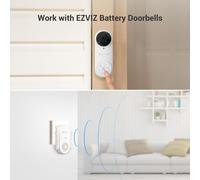Sonnette sans fil - Carillon Wi-Fi intérieur - Volume réglable jusqu'à 72 dB - 20 mélodies