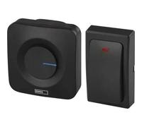 Sonnette sans fil - EMOS - P5729B - Bouton sans pile - Volume 80-90 dB - Couleur noire