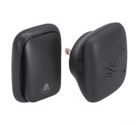 Sonnette sans fil étanche AC numérique musique Ding Dong Télécommande auto-alimentée UE US UK Carillon de bienvenue LED Volume (Noir)