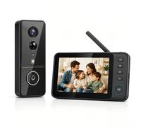 Sonnette sans Fil Extérieur étanch avec Caméra 4,3" Batterie 4000mAh