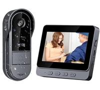 Sonnette sans Fil Exterieur Etanche 1080P Étanche Visiophone Vidéo Extérieur avec Écran 4.3" et Vision 170° Sonnette sans Fil avec Vision Nocturne Interphone Vidéo pour Maison Interphone sans WiFi/APP