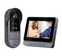 Sonnette Sans Fil Exterieur Etanche 1080P Sonnette Sans Fil Avec Camera avec écran IPS de 4.3 Visiophone Sans Fil IP65