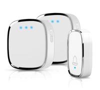 Sonnette sans Fil Exterieur Etanche: Sonnette sans Fil, Carillon sans Fil 300 Mètres, Sonnette WiFi sans Fil Exterieur Etanche, Sonnette sans-Fil avec 2 Récepteurs, 58 Mélodies et 5 Niveaux Volume
