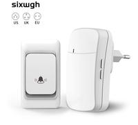 Sonnette sans fil extérieure étanche, kit de sonnette de porte 300M avec télécommande, prise EU/UK/US, pour maison et jardin, sonnette de bienvenue My Melody 1button2x1receiver-W