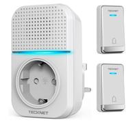Sonnette sans fil pour extérieur, étanche, avec prise électrique