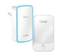 Sonnette sans Fil pour Maison avec Carillon sur Prise Portée 150m et LED LinQ Blanc