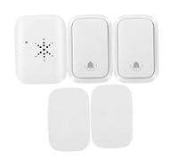 Sonnette sans Fil,Sonnette de Porte IP55 Étanche avec 1 Emetteur et 1 ou 2 Récepteurs,Kit de Carillon Electronique avec Quatre Niveaux de Volume,Une variété de sonneries Disponibles