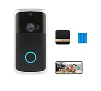 Sonnette Sans Fil, Tuya Smart Video Doorbell WiFi Caméra Interphone Extérieur Sans Fil Porte Cloche Mouvement for La Sécurité Résidentielle Protection Smart Life Vidéo HD ( Color : Zwart , Size : 1 UK