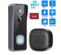 Sonnette vidéo avec carillon, sonnette filaire Ultra HD 5 MP avec caméra, Wi-Fi 2,4/5 GHz