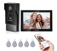 Sonnette vidéo avec système d'intercom - Écran tactile de 7 pouces - Caméra HD 1080P - Modèle filaire et étanche