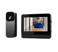 Sonnette Vidéo Connectée HD 4,3 Pouces Caméra Vision Nocturne Audio Bidirectionnel Interphone Mémoire 64Go Sécurité Maison