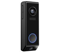 Sonnette vidéo double objectif avec carillon, audio bidirectionnel et changeur de voix, alimentée par batterie ou filaire