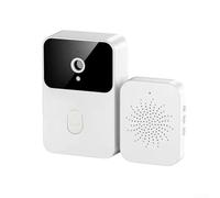 Sonnette Vidéo Fil HD Interphone Deux pour voix Sonnette Vidéo(white) | nocturne claire, images nettes pour jour et nuit, sécurité améliorée, faible luminosité