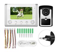 Sonnette Vidéo Filaire 7 Pouces étanche Système Interphone Vidéo Filaire Visiophone IR Caméra Moniteur avec Vision Nocturne pour Villa Maison Bureau Appartement