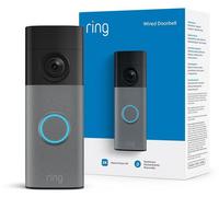 Sonnette vidéo filaire Ring, 2ème génération, Noir, Gris, Usage domestique, Usage professionnel, Angle de vue : 140°, Sans fil
