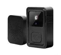 Sonnette vidéo HD filaire avec fonctionnalités avancées, y compris l'interphone bidirectionnel et la technologie de modulation vocale (Noir)