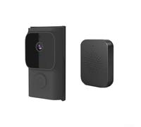Sonnette vidéo intelligente WiFi haute définition, caméra sans fil, sonnette vidéo intelligente haute définition pour Tuya (Noir)