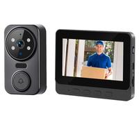 Sonnette vidéo, interphone bidirectionnel sans fil, vision nocturne, avec 64 Go de stockage