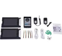 Sonnette vidéo - Interphone vidéo filaire - Écran couleur de 17,8 cm - Grand angle de 92° avec objectif de 3,6 mm - 15 V CC - Boîtier en aluminium - Vision nocturne et audio bidirectionnel
