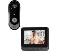 Sonnette vidéo, résolution 1080p, connexion sans fil, noir