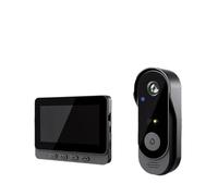 Sonnette vidéo sans fil 2,4G visiophone écran 4,3 pouces interphone bidirectionnel vision nocturne IP66 enregistrement grand angle