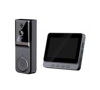 Sonnette vidéo sans fil 4.3 pouces interphone visiophone maison caméra surveillance porte entrée sécurité double audio intelligent