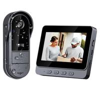 Sonnette vidéo sans fil - Caméra 1080p - Écran 4,3 pouces - Sans wifi - 2 moniteurs