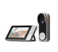 Sonnette vidéo sans fil écran 4.3 pouces interphone 2.4G vision HD audio bidirectionnel prise EU