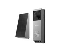 Sonnette vidéo sans fil Ezviz à double lentille avec panneau solaire (EP3X), Gris