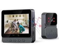 Sonnette vidéo sans fil - Interphone avec caméra - Écran IPS de 10,9 cm - Vision nocturne infrarouge - Système d'intercom