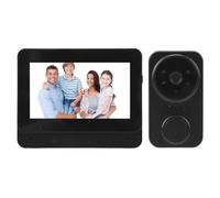 Sonnette Vidéo sans Fil, Interphone Visuel WiFi 2,4 GHz avec Objectif Grand Angle Haute fidélité 1080P, Conversation Bidirectionnelle, Type C, Vision Nocturne Infrarouge