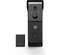 Sonnette vidéo Wi-Fi, alimentée par batterie, HD 1080p, vision nocturne