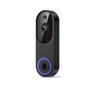 Sonnette Vidéo Wi-Fi Sans Fil avec Audio Bidirectionnel, Détection de Mouvement par IA, Vision Nocturne et Stockage Cloud (Sans Carillon)