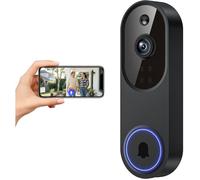 Sonnette vidéo WiFi 1080p sans fil, détection humaine AI, conversation bidirectionnelle, Wi-Fi 2,4 G, alimentation par batterie