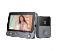 Sonnette Vidéo WiFi Fil avec Écran 2K Sonnette Vidéo WiFi Fil | Écran intégré, résolution 2K Full HD, connexion WiFi stable, pour vue claire pour jour et nuit, sécurité maximale
