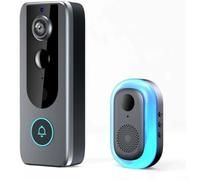 Sonnette Vidéo Wifi Fil pour tuya 720p Nocturne Sonnette Vidéo | Wifi 2.4GHz, , résolution HD 720p, alertes instantanées, Tuya