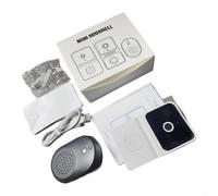 Sonnette vidéo WiFi sans fil, interphone visuel intelligent avec carillon intérieur, pour moniteur d'application à distance audio bidirectionnel (blanc)