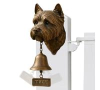 Sonnettes de Porte pour accueillir Les Chiens - Cloche Murale Rustique Vintage - Anneau décoratif avec Motif Animal - Alarme à l'entrée - Portail - Jardin - Cour - Maison - Sécurité