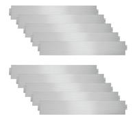 Sonnewelt Bordure de pelouse en métal galvanisé - Bande de Bordure de Gazon- pour Parterre de Fleurs - Argenté - Longueur : 40 m - Hauteur : 18 cm