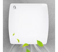 Sonnewelt Extracteur d'air 100mm avec capteur d'humidité, Extracteur dair silencieux avec clapet anti-retour et minuteur, ventilation salle de bain MC pour salle de bain,cuisine,bureau,WC-Blanc