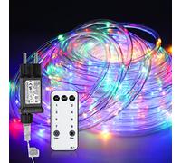 Sonnewelt Guirlande lumineuse d'extérieur 30 m 300 LED - 8 modes - Pour Noël, fête - Étanche - Multicolore