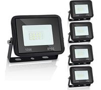 Sonnewelt Projecteur LED Extérieur 10W 5pcs 900lm Blanc Froid 6000K Spot LED Extérieur économiseur dénergie IP66 Imperméable lumière de Sécurité pour Jardin Patio Cour Garage