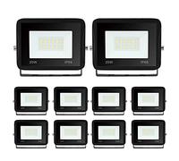 Sonnewelt Projecteur LED Extérieur 20W 10pcs 1700lm Blanc Froid 6000K Spot LED Extérieur économiseur dénergie IP66 Imperméable lumière de Sécurité pour Jardin Patio Cour Garage